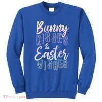Bunny Kiss And Easter Wishes Cute Sweatshirt thumb 0