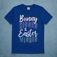 Bunny Kiss And Easter Wishes Cute T-Shirt thumb 5