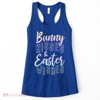 Bunny Kiss And Easter Wishes Cute Women's Tank Top thumb 0