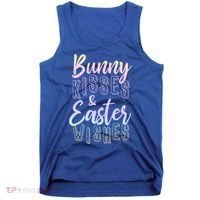 Bunny Kiss And Easter Wishes Cute Tank Top thumb 0