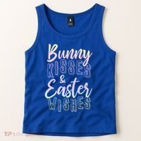 Bunny Kiss And Easter Wishes Cute Tank Top thumb 2
