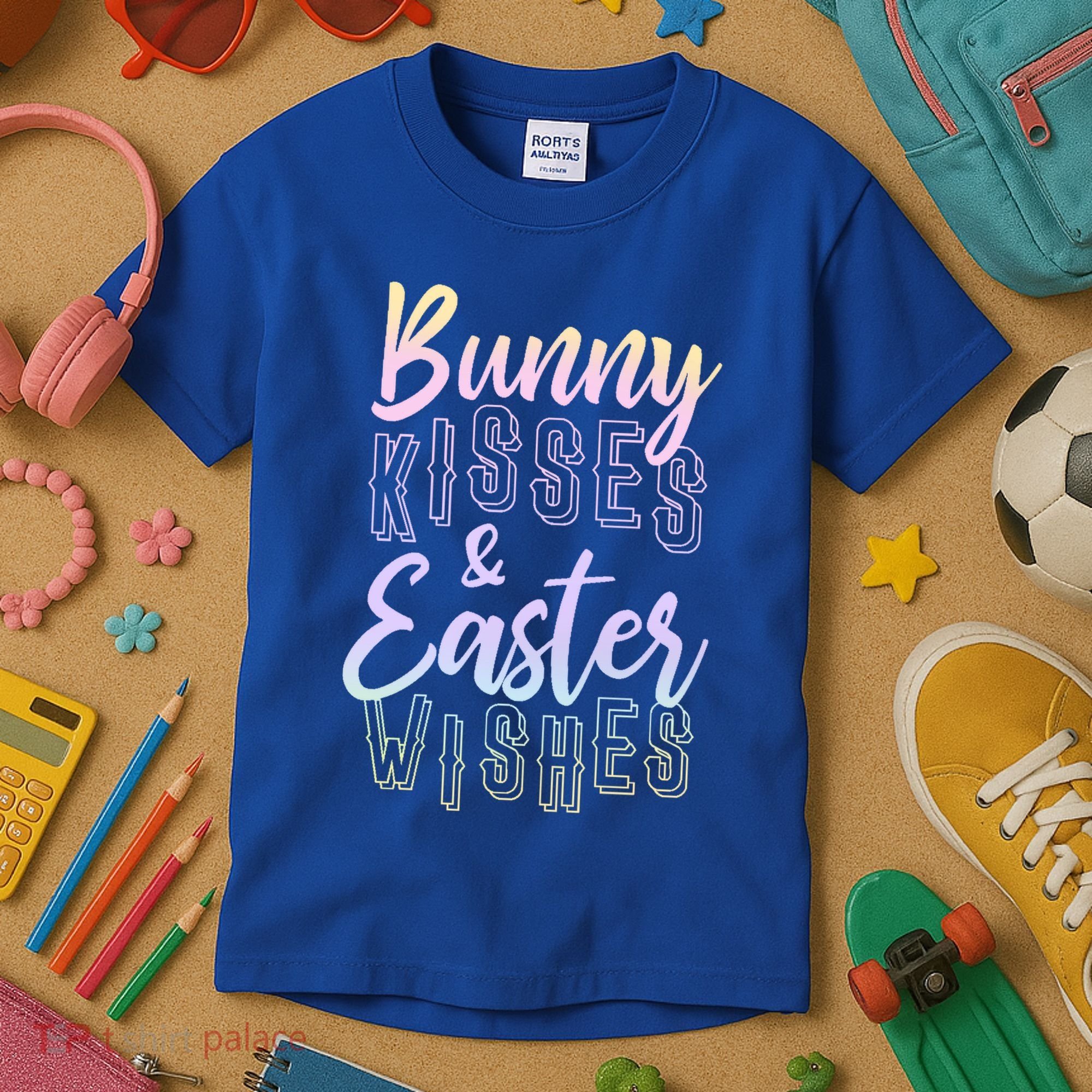Bunny Kiss And Easter Wishes Cute Kids T-Shirt