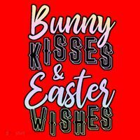 Bunny Kiss And Easter Wishes Cute Santa Hat thumb 1