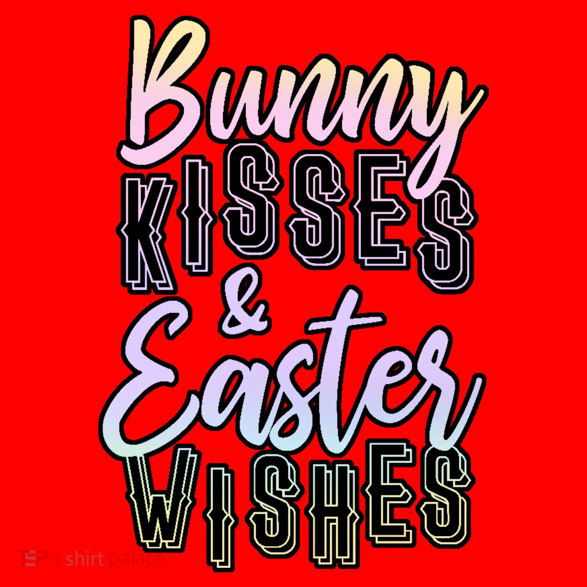 Bunny Kiss And Easter Wishes Cute Santa Hat