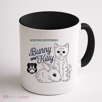 Bunny Kitty Police Solving Mysteries One Hug At A Time Coffee Mug thumb 1