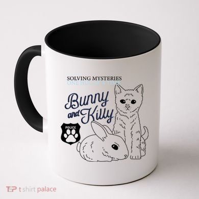 Bunny Kitty Police Solving Mysteries One Hug At A Time Coffee Mug