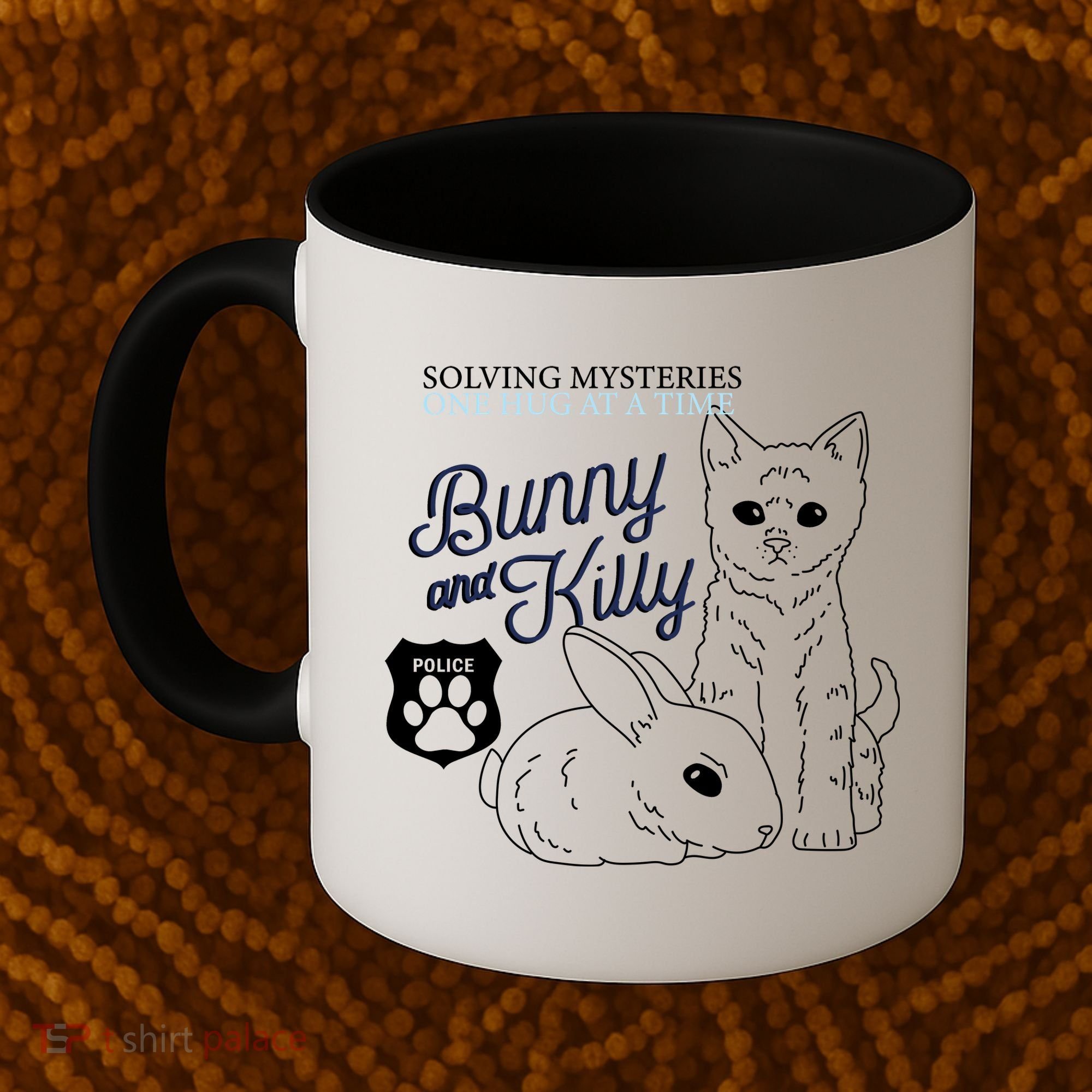 Bunny Kitty Police Solving Mysteries One Hug At A Time Coffee Mug
