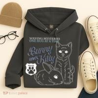 Bunny Kitty Police Solving Mysteries One Hug At A Time Hoodie thumb 4