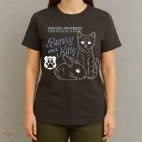 Bunny Kitty Police Solving Mysteries One Hug At A Time T-Shirt thumb 4