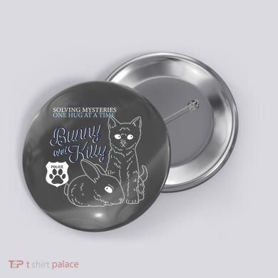 Bunny Kitty Police Solving Mysteries One Hug At A Time Button