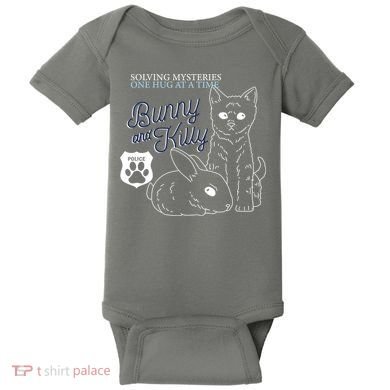 Bunny Kitty Police Solving Mysteries One Hug At A Time Baby Bodysuit