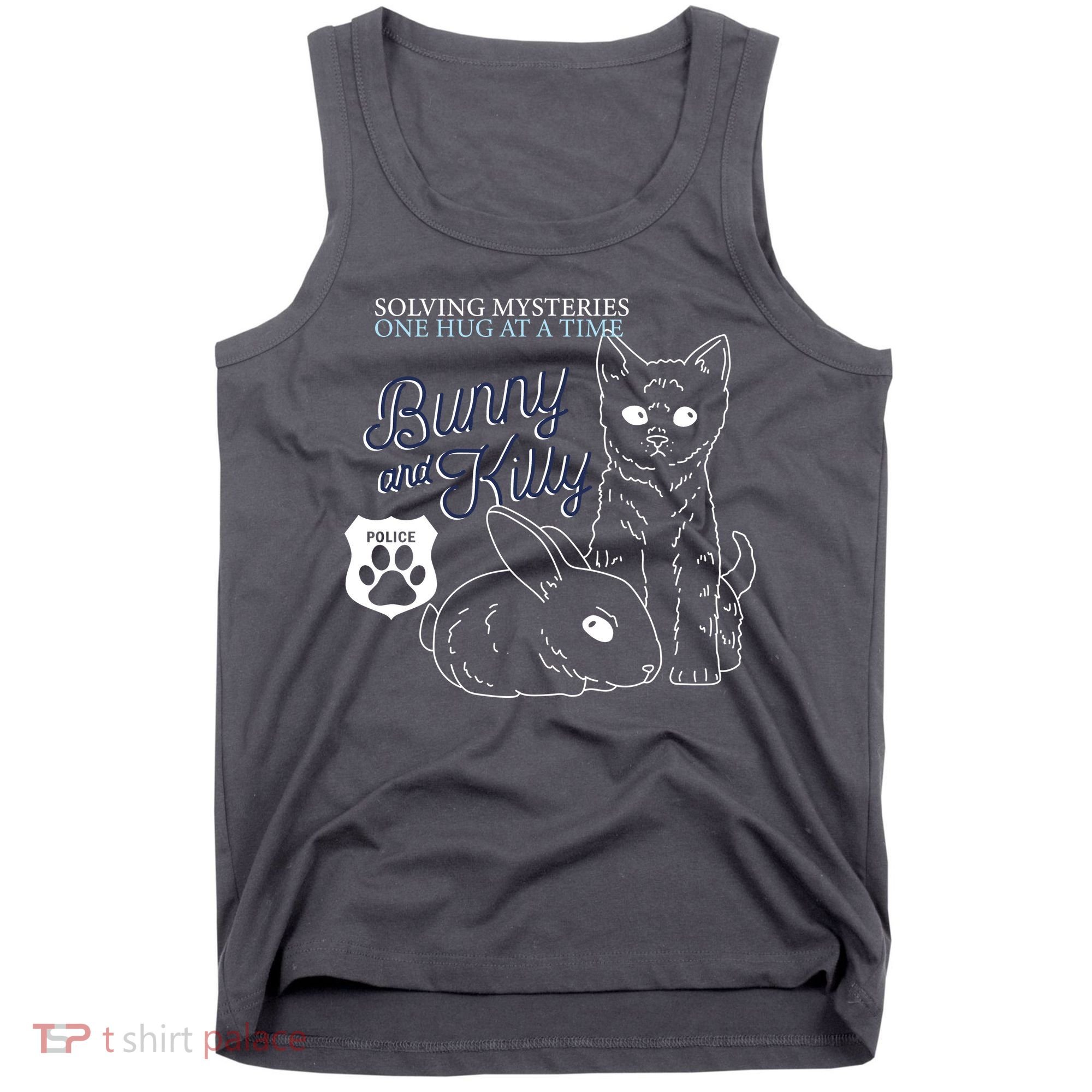 Bunny Kitty Police Solving Mysteries One Hug At A Time Tank Top