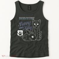 Bunny Kitty Police Solving Mysteries One Hug At A Time Tank Top thumb 2