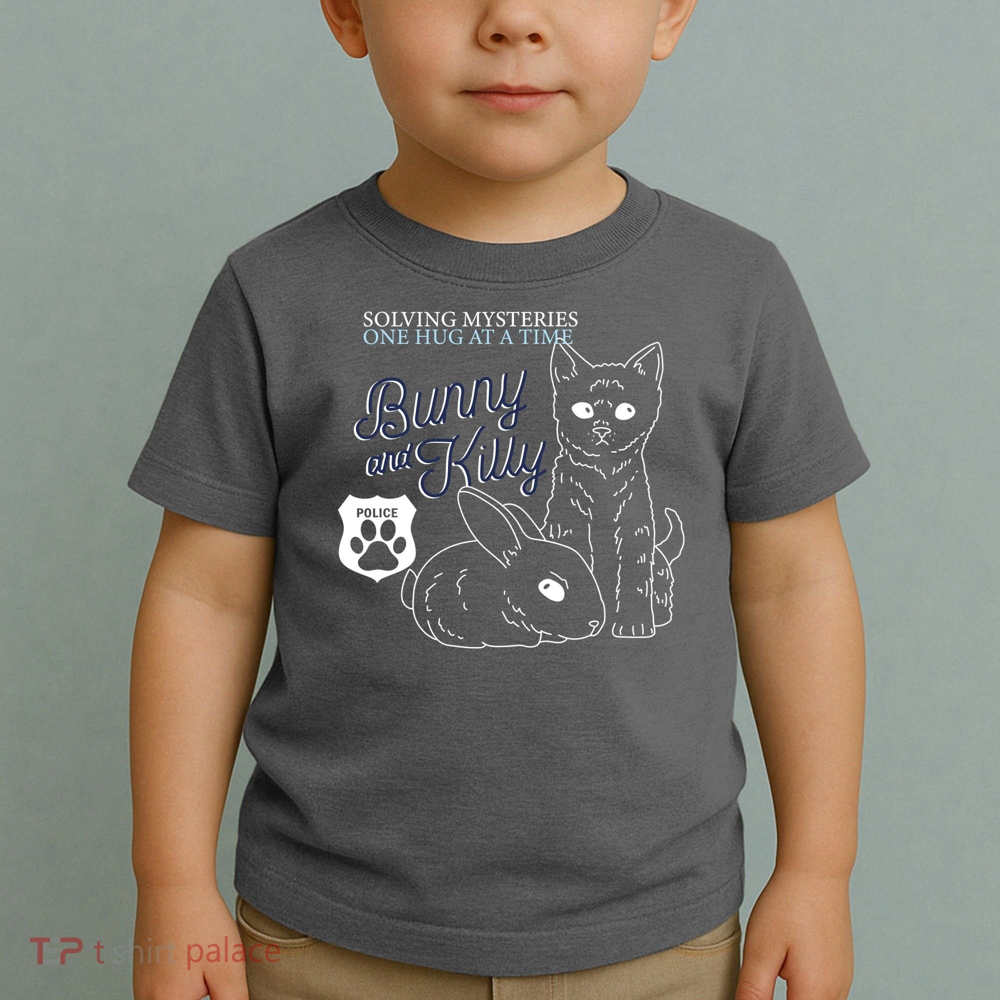 Bunny Kitty Police Solving Mysteries One Hug At A Time Toddler T-Shirt