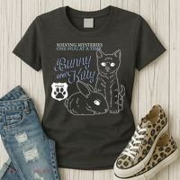 Bunny Kitty Police Solving Mysteries One Hug At A Time Women's T-Shirt thumb 3