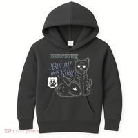 Bunny Kitty Police Solving Mysteries One Hug At A Time Kids Hoodie thumb 0