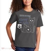 Bunny Kitty Police Solving Mysteries One Hug At A Time Kids T-Shirt thumb 2