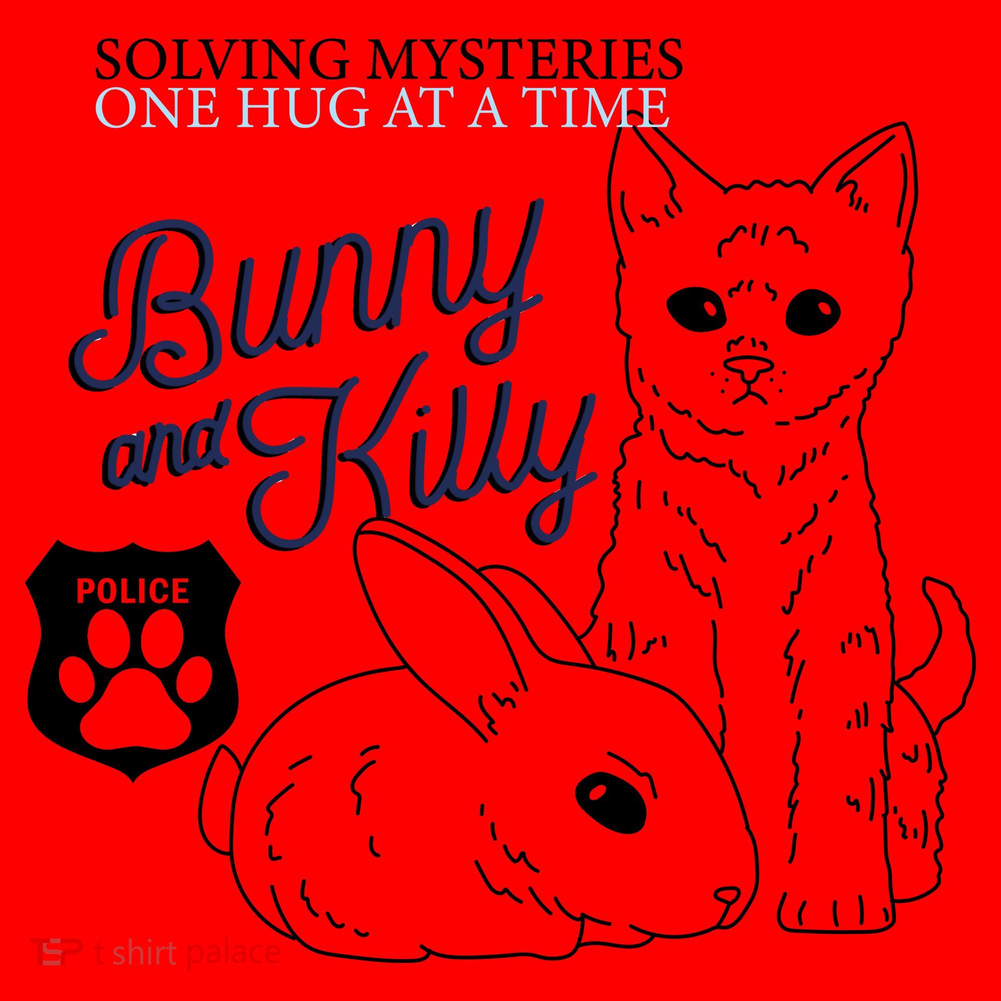 Bunny Kitty Police Solving Mysteries One Hug At A Time Santa Hat