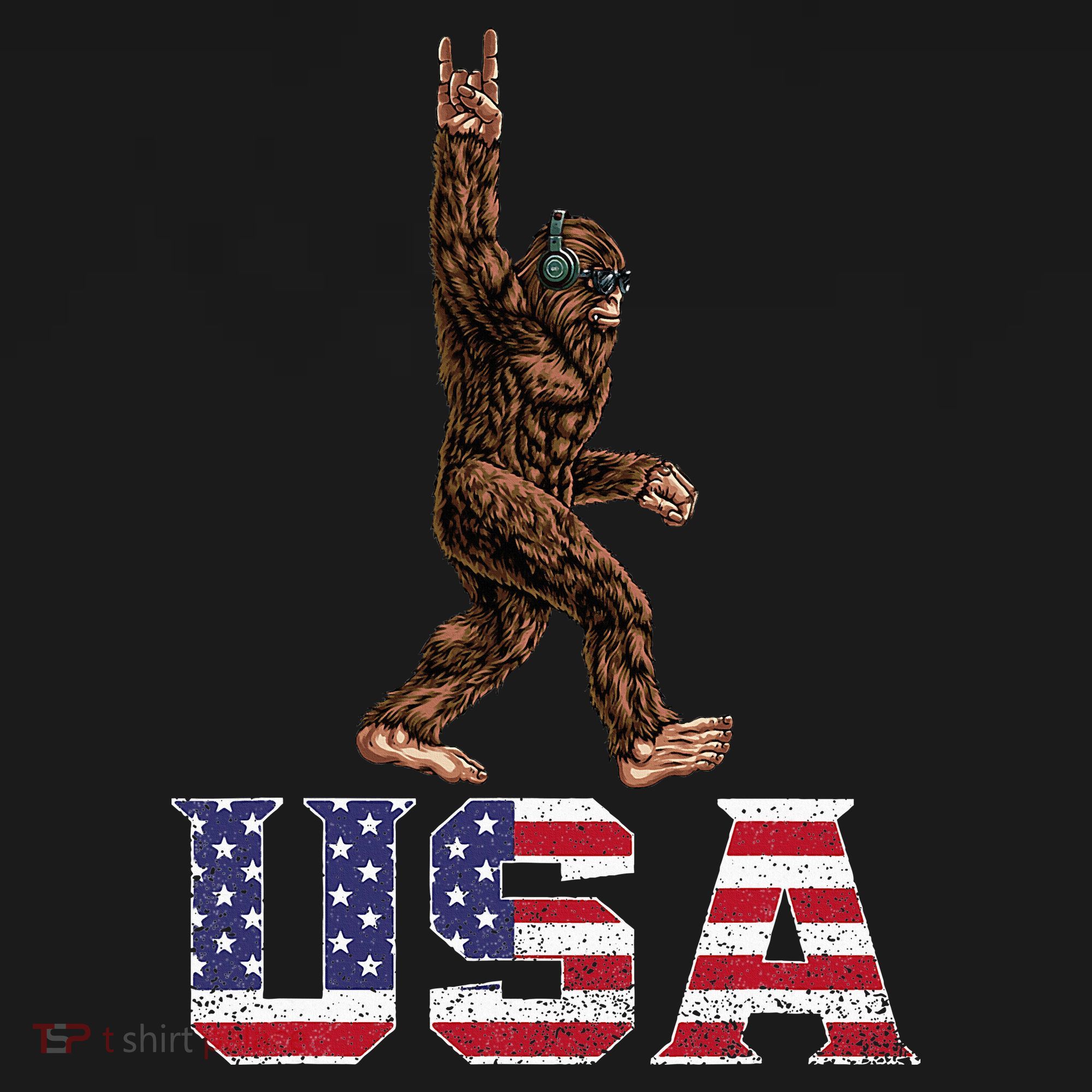 Bigfoot Usa Patriotic For Sasquatch Rock On Ornament