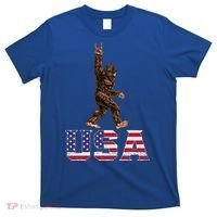 Bigfoot Usa Patriotic For Sasquatch Rock On T-Shirt thumb 0