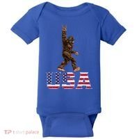 Bigfoot Usa Patriotic For Sasquatch Rock On Baby Bodysuit thumb 0