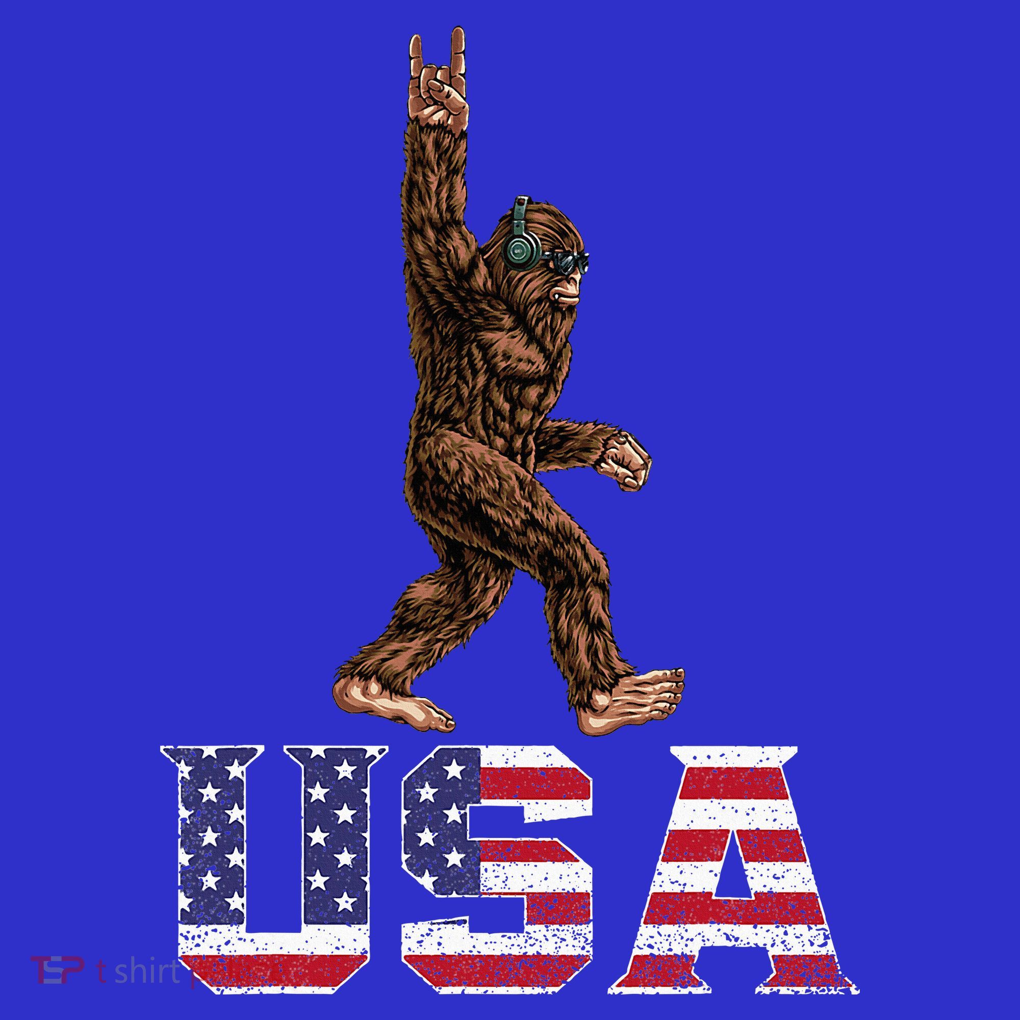 Bigfoot Usa Patriotic For Sasquatch Rock On Baby Bodysuit