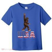 Bigfoot Usa Patriotic For Sasquatch Rock On Toddler T-Shirt thumb 0