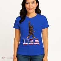 Bigfoot Usa Patriotic For Sasquatch Rock On Women's T-Shirt thumb 4
