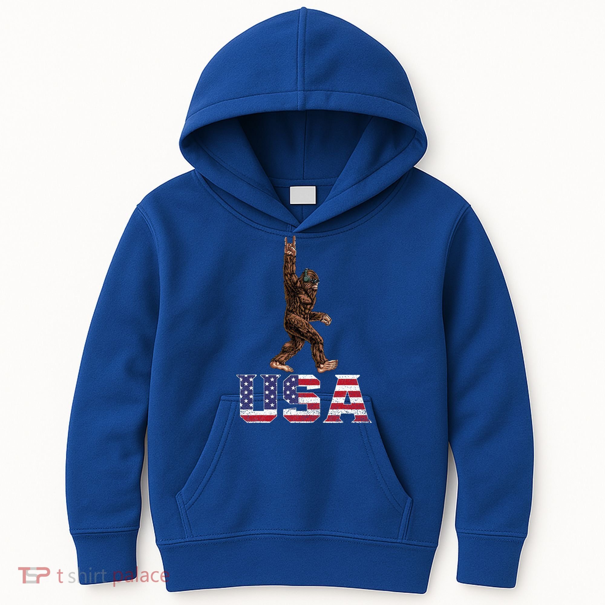 Bigfoot Usa Patriotic For Sasquatch Rock On Kids Hoodie