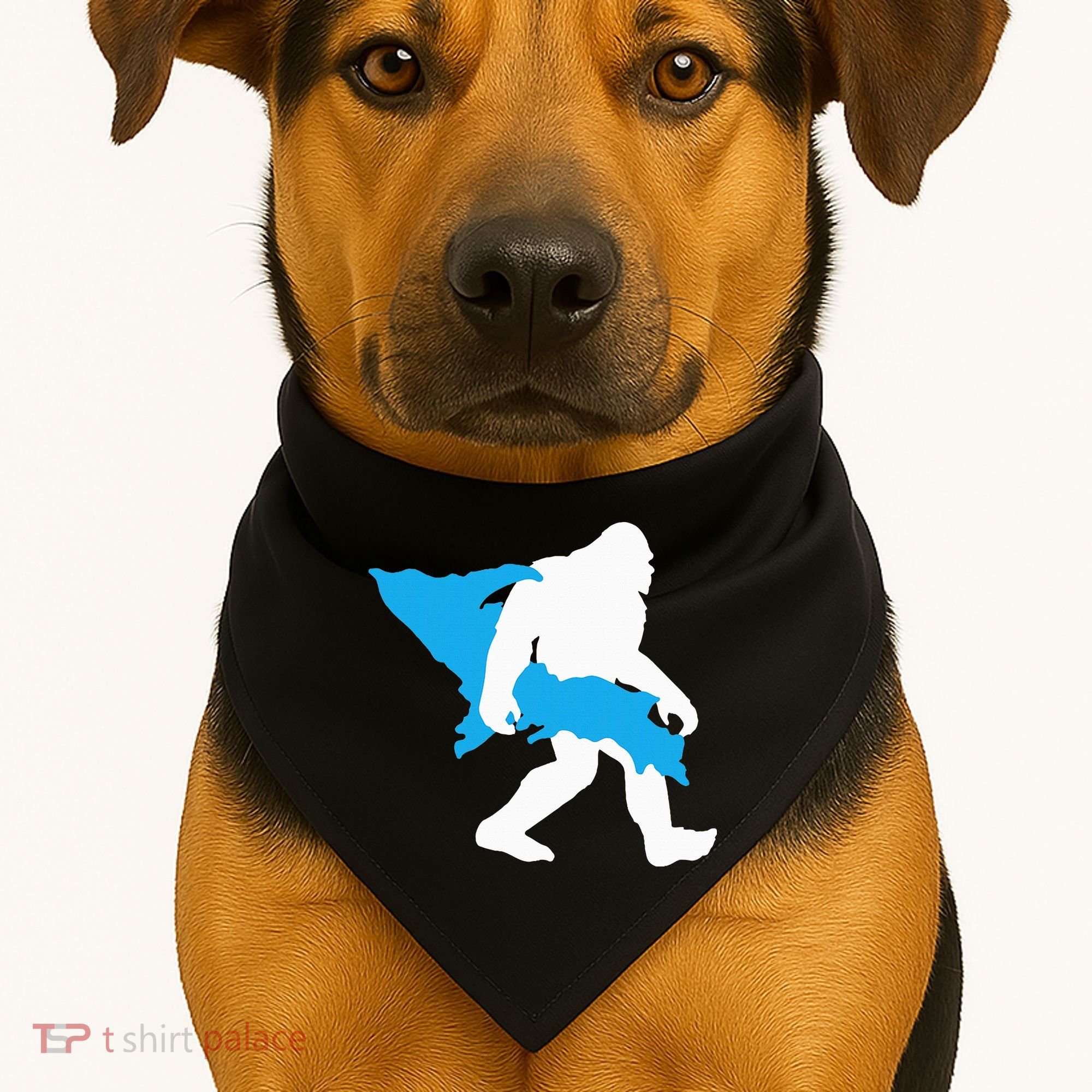 Bigfoot Upper Peninsula Funny Sasquatch Up Mi USA-Made Doggie Bandana