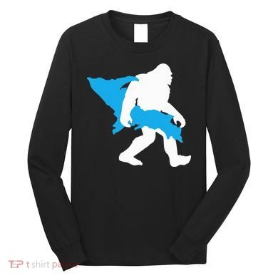 Bigfoot Upper Peninsula Funny Sasquatch Up Mi Long Sleeve Shirt