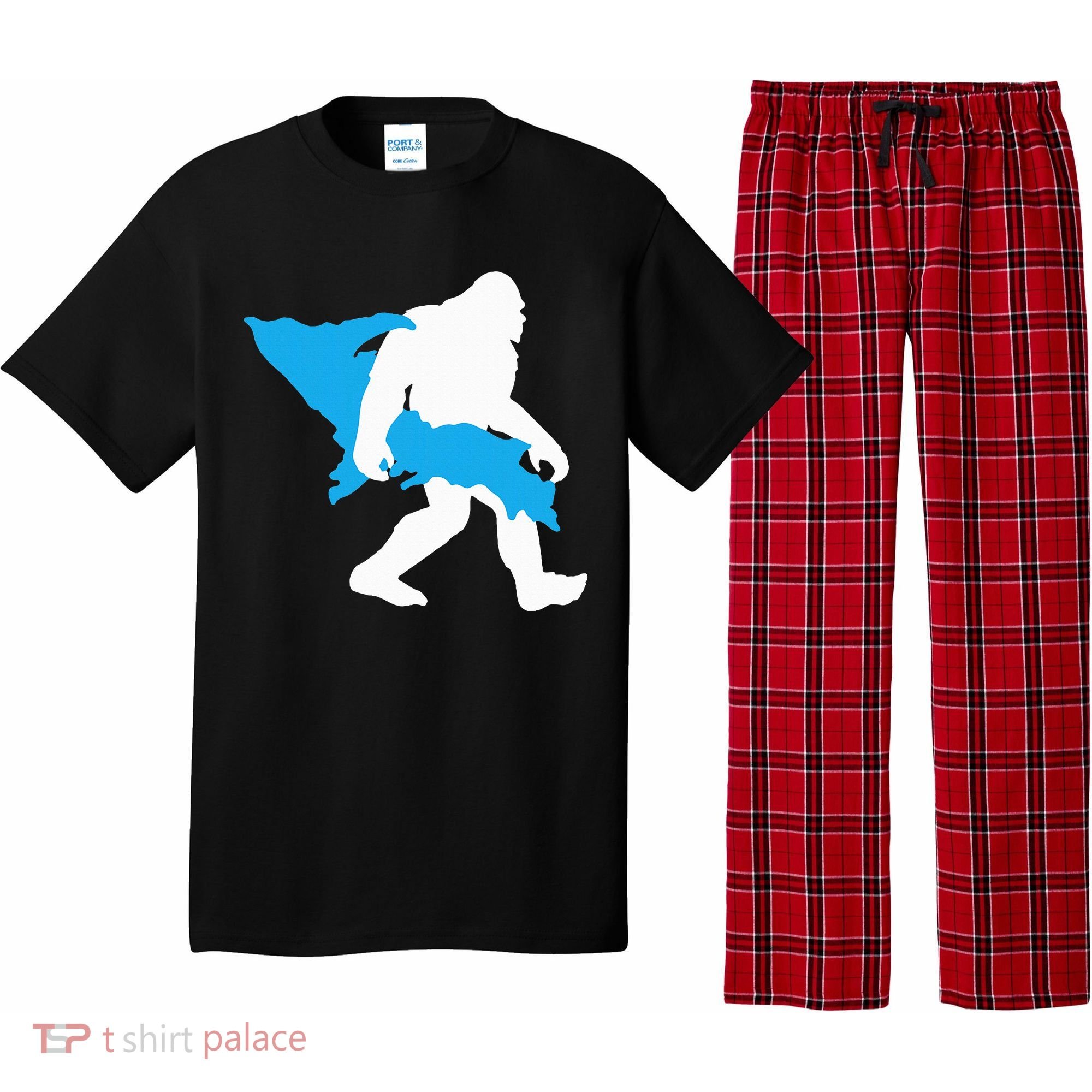 Bigfoot Upper Peninsula Funny Sasquatch Up Mi Pajama Set