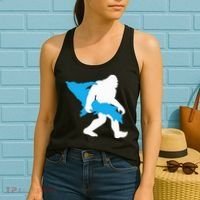 Bigfoot Upper Peninsula Funny Sasquatch Up Mi Women's Tank Top thumb 2