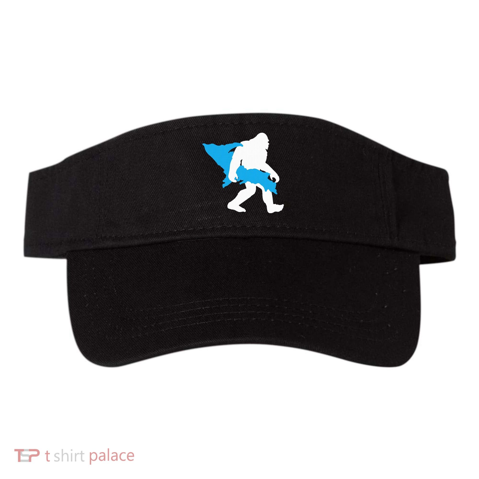 Bigfoot Upper Peninsula Funny Sasquatch Up Mi Visor
