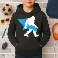 Bigfoot Upper Peninsula Funny Sasquatch Up Mi Kids Hoodie thumb 2