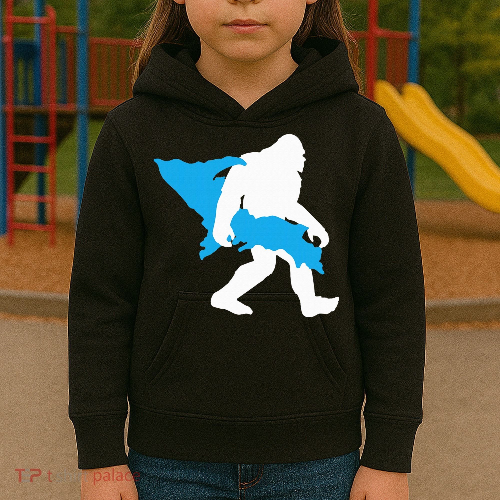 Bigfoot Upper Peninsula Funny Sasquatch Up Mi Kids Hoodie