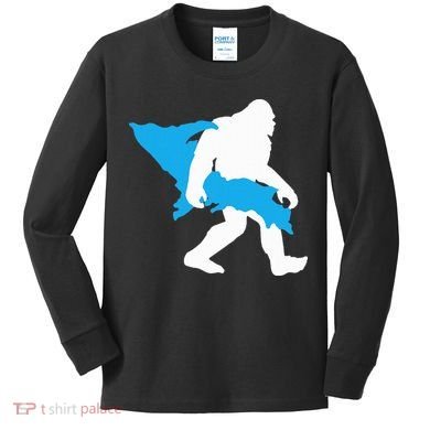 Bigfoot Upper Peninsula Funny Sasquatch Up Mi Kids Long Sleeve Shirt