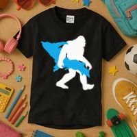Bigfoot Upper Peninsula Funny Sasquatch Up Mi Kids T-Shirt thumb 3