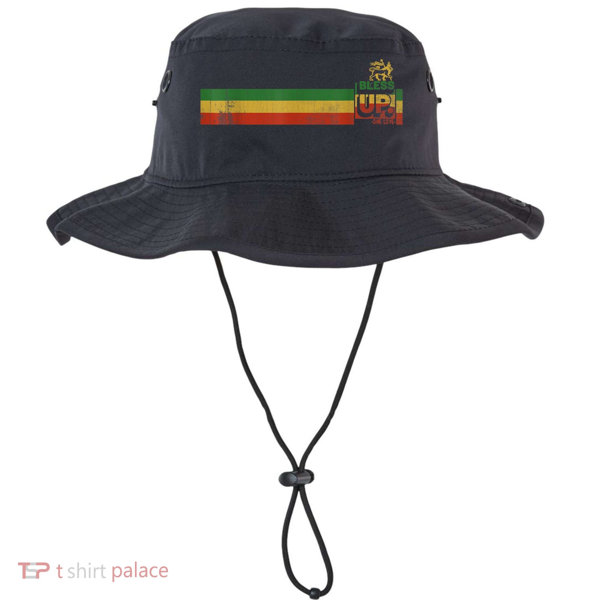 Bless UP Rasta Jamaica Roots Rock Reggae Bucket Hat