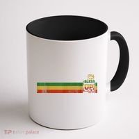 Bless UP Rasta Jamaica Roots Rock Reggae Coffee Mug thumb 1