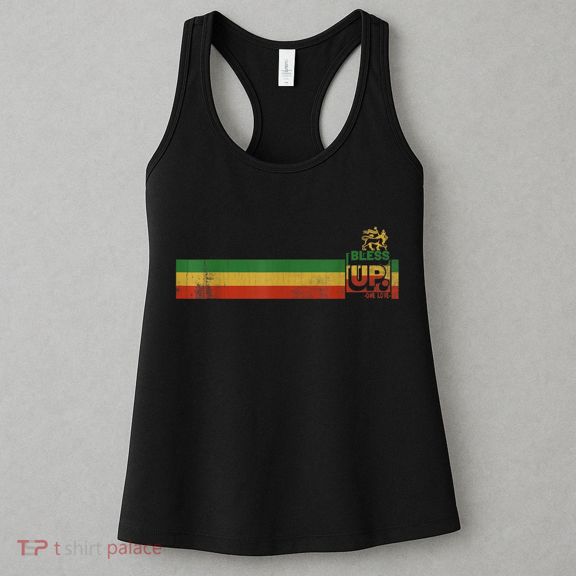 Bless UP Rasta Jamaica Roots Rock Reggae Women's Tank Top