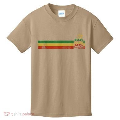 Bless UP Rasta Jamaica Roots Rock Reggae Kids T-Shirt