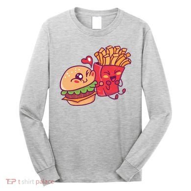 Burger Loves Fries Long Sleeve Shirt