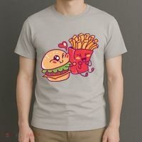 Burger Loves Fries T-Shirt thumb 3