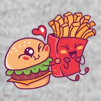 Burger Loves Fries Toddler T-Shirt thumb 2