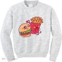 Burger Loves Fries Kids Sweatshirt thumb 0