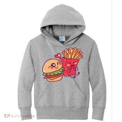 Burger Loves Fries Kids Hoodie