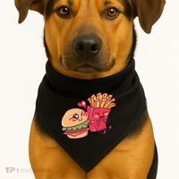 Burger Loves Fries USA-Made Doggie Bandana thumb 1