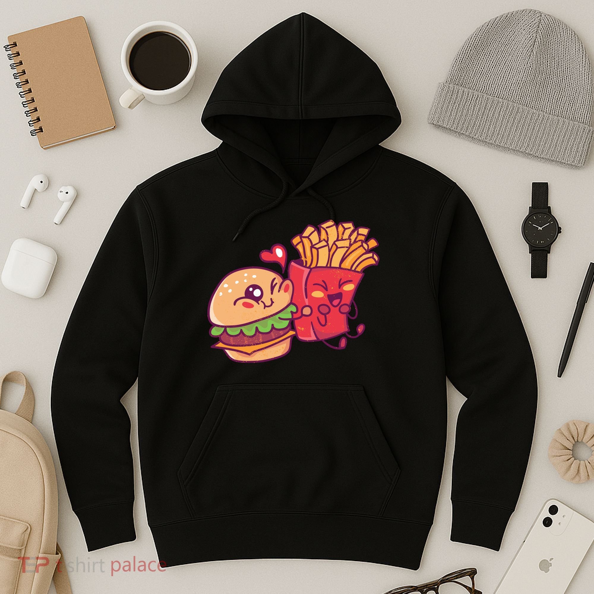 Burger Loves Fries Hoodie