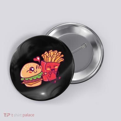 Burger Loves Fries Button